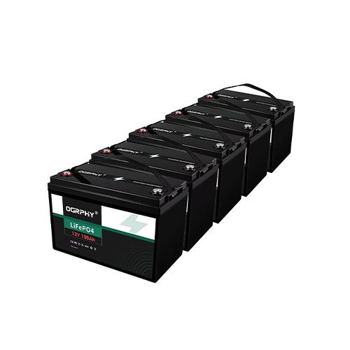 OGRPHY 12V 100Ah Deep Cycle LiFePO4 Battery-5 Pack