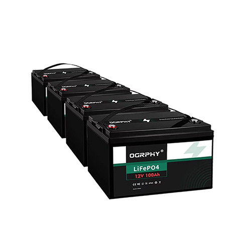 OGRPHY 12V 100Ah Deep Cycle LiFePO4 Battery-4 Pack