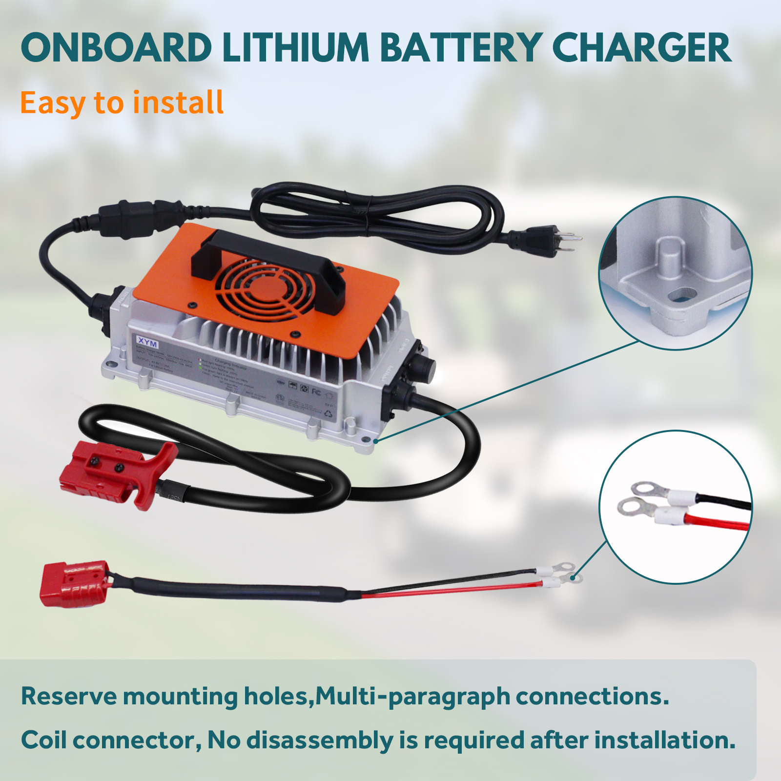 OGRPHY 36V 25A Lithium Battery Charger, Including 0V Charging Function,fast charging