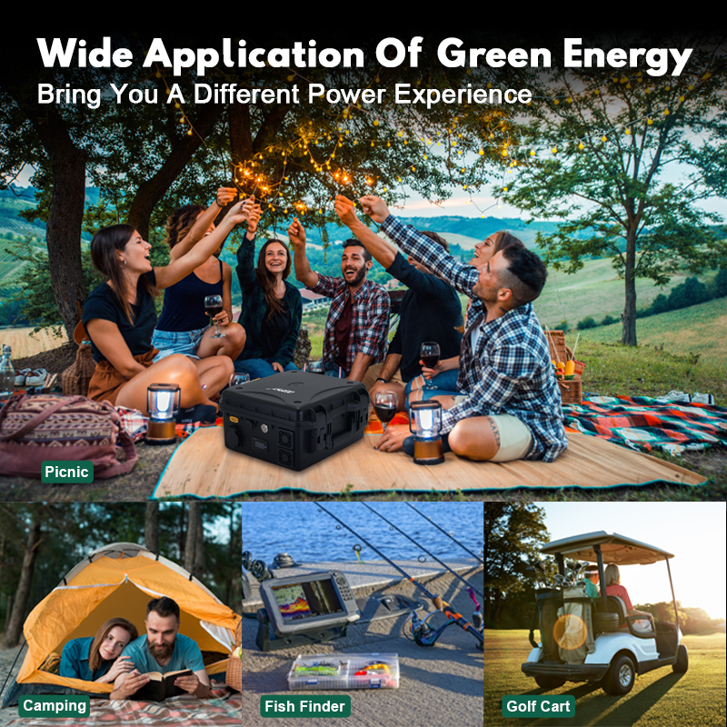 OGRPHY 24V(25.6V)52Ah LiFePO4 Battery,Portable Suitcase Emergency Energy Storage Power Supply