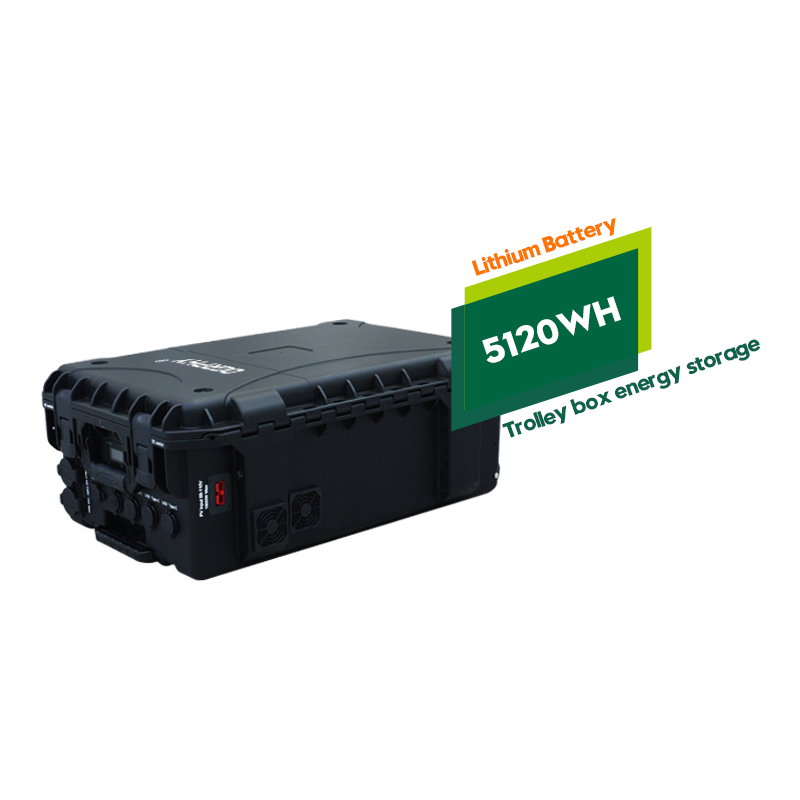 OGRPHY 48V(51.2V)100Ah LiFePO4 Battery,Portable Trolley Case Emergency Energy Storage Power Supply