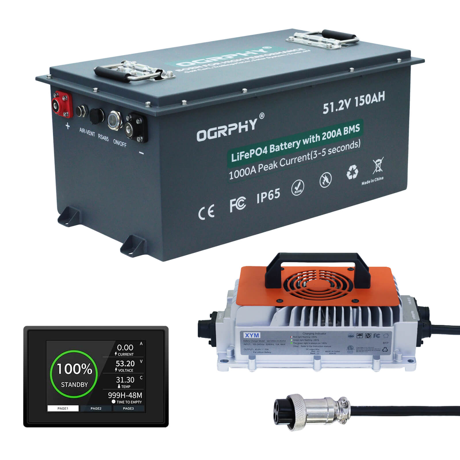 OGRPHY 48V150AH Lithium Golf Cart Battery Conversion Kit